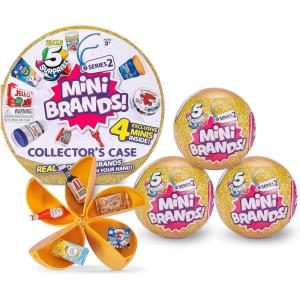 image5 Surprise Mini Brands Collectors Kit by ZURU  Kids Toy Great Includes Real Miniature Collectibles 3 Mystery Capsules  1 Case Amazon ExclusiveSeries 2