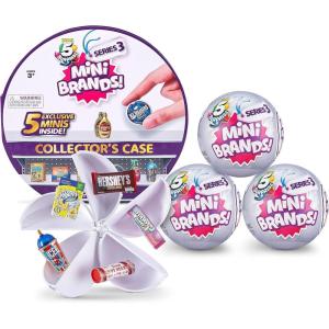 image5 Surprise Mini Brands Collectors Kit by ZURU  Kids Toy Great Includes Real Miniature Collectibles 3 Mystery Capsules  1 Case Amazon ExclusiveSeries 3