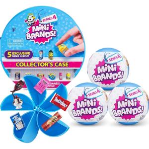 image5 Surprise Mini Brands Collectors Kit by ZURU  Kids Toy Great Includes Real Miniature Collectibles 3 Mystery Capsules  1 Case Amazon ExclusiveSeries 4