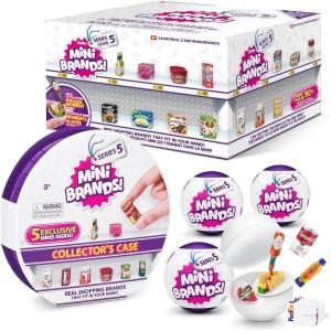 imageMini Brands Series 5 Collectors Kit by ZURU 3 Capsules  1 Collectors Case  Amazon Exclusive Mystery Capsule Real Miniature Brands