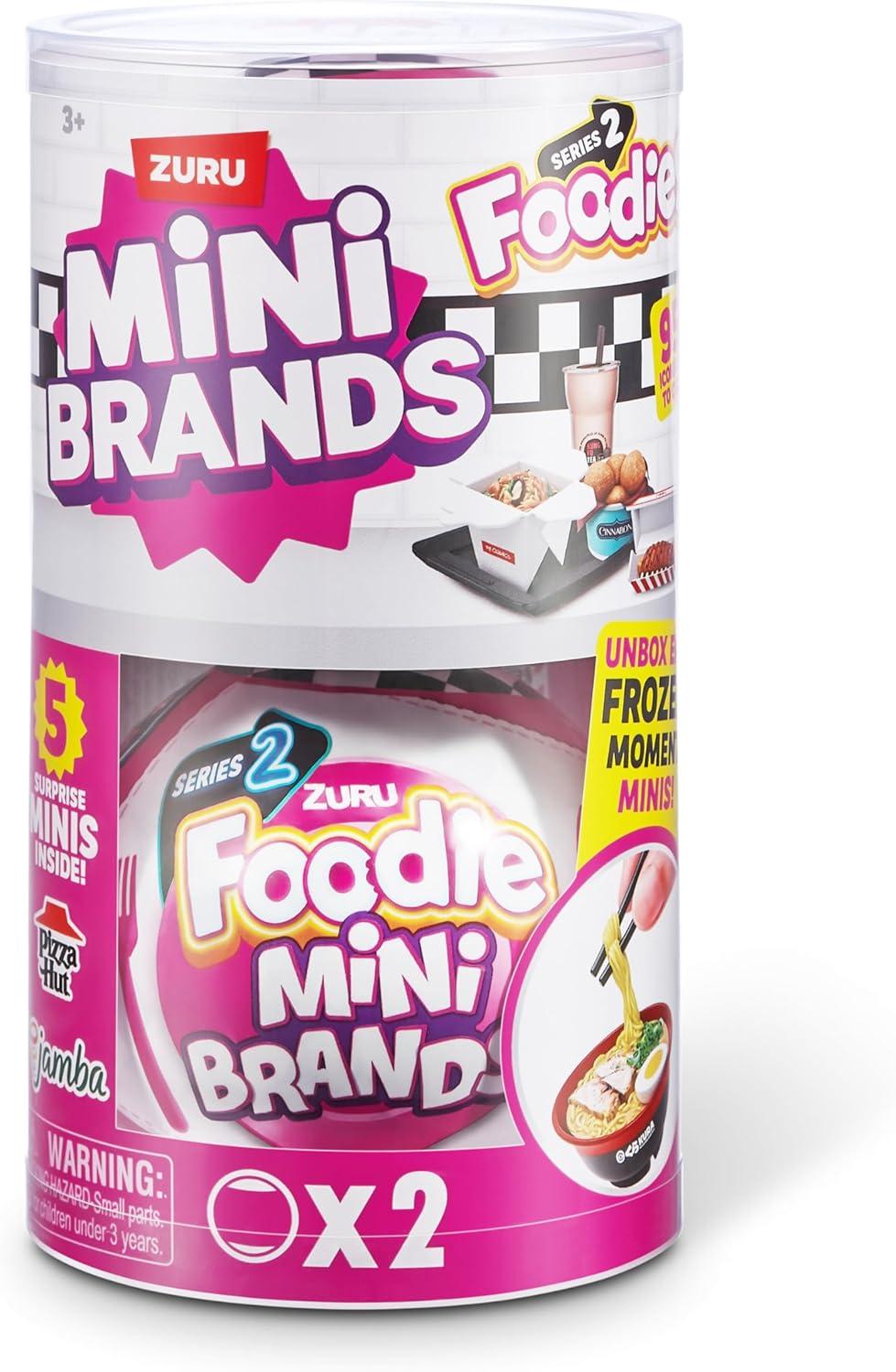 imageMini Brands Foodie Series 2 2 Pack by ZURU Real Miniature Fast Food Brands Collectible Toy 5 Mystery Brands for Girls Teens Adults Collectors Perfect Stocking Stuffer and Gift