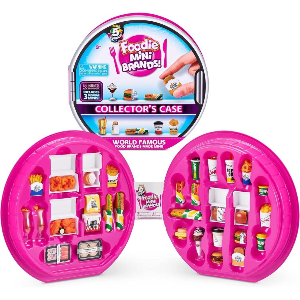 image5 Surprise 77288 Brands Includes 5 Mystery Foodie Collectors Case Store and Display 30 Mini Collectibles Fast Food Toys and Shopping AccessoriesSingle