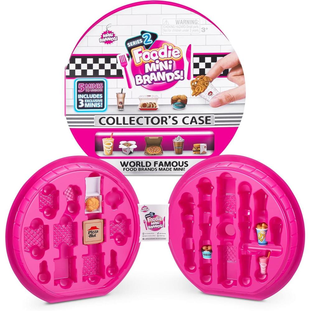 imageMini Brands Mini Foodies Series 2 Collector Kit 3 Pack  Collector Case by ZURU Mystery Capsule Real Miniature Brands Collectable Toy Collectibles Fast Food Toys and Shopping AccessoriesSeries 2 Collectors Case