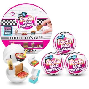 imageMini Brands Mini Foodies Series 2 Collector Kit 3 Pack  Collector Case by ZURU Mystery Capsule Real Miniature Brands Collectable Toy Collectibles Fast Food Toys and Shopping AccessoriesSeries 2 Bundle